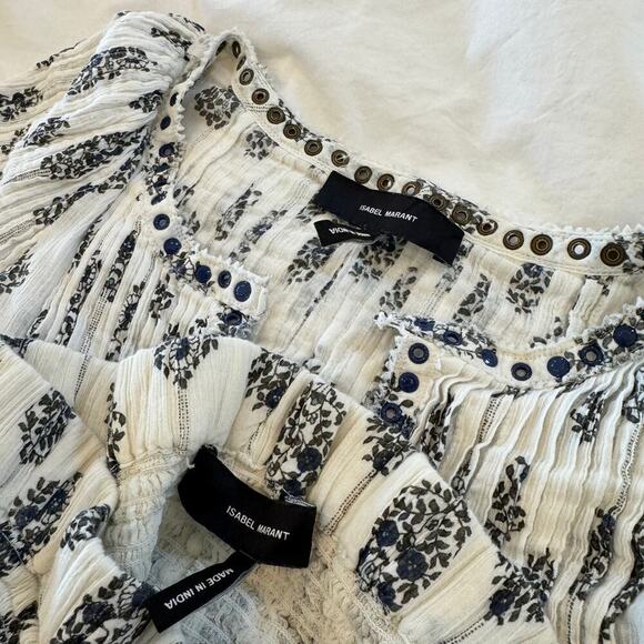 Isabel Marant Berit Paisley Two-Piece Matching Set Smocked - Picture 4 of 13